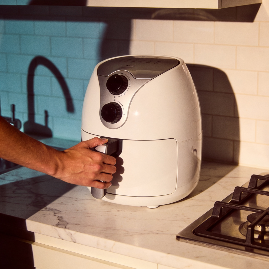 magnific modern air fryer on white chni3noeey
